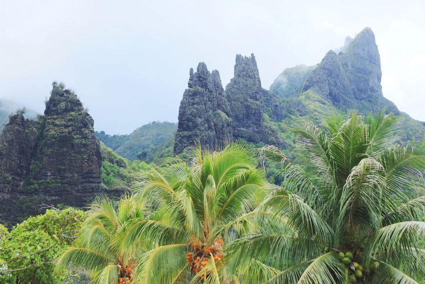 pics montagneux à Nuku Hiva aus Marquises en Polynésie